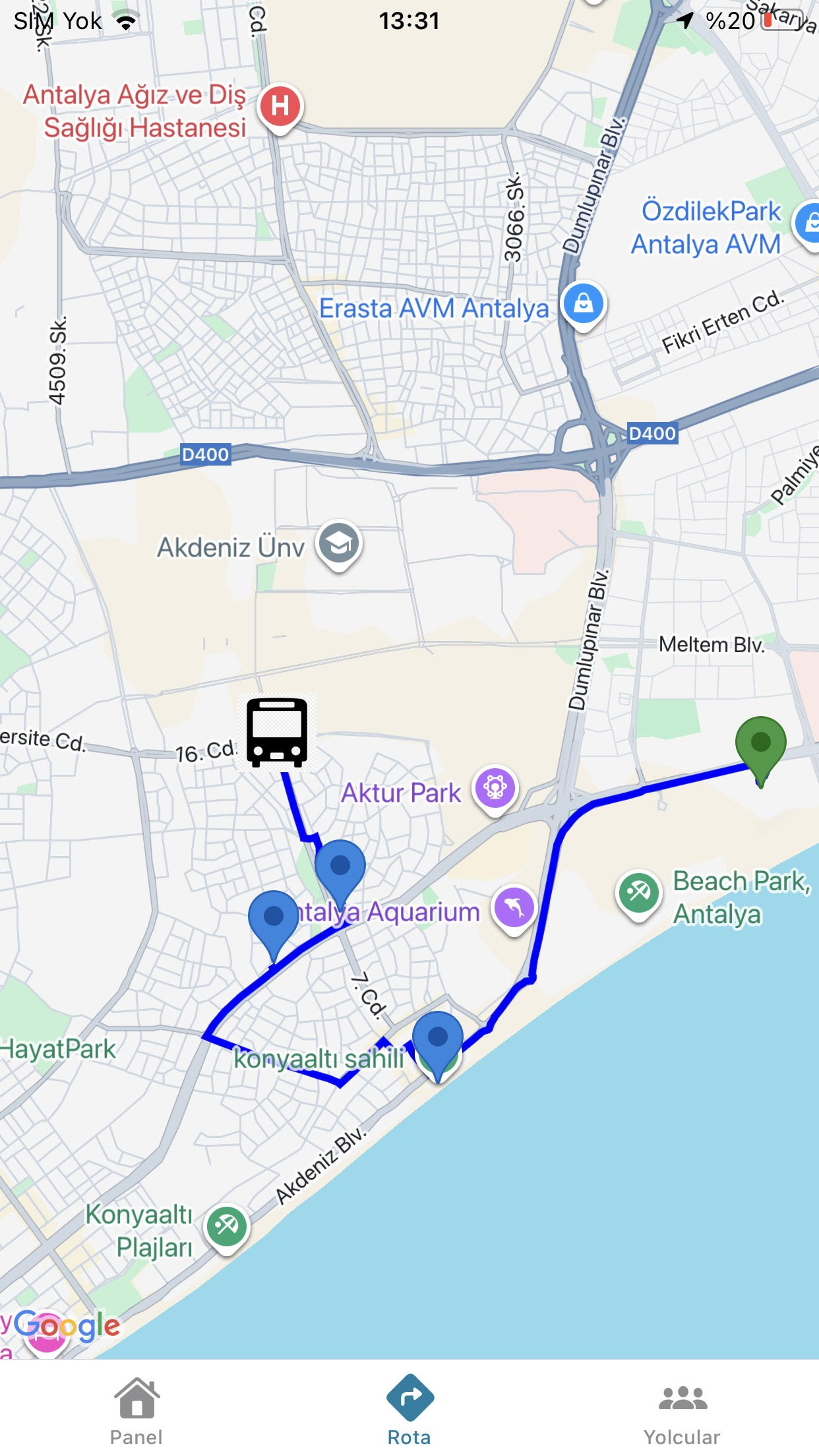 Waymoov Sürücü Rota